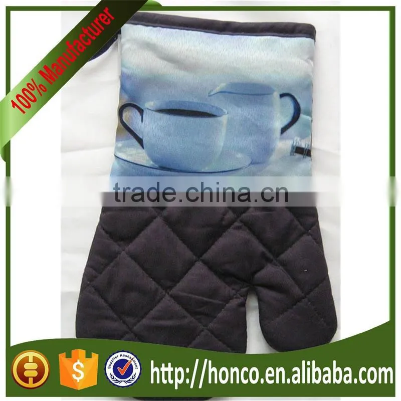 Alibaba hot selling photo print oven mitt with quick shipping