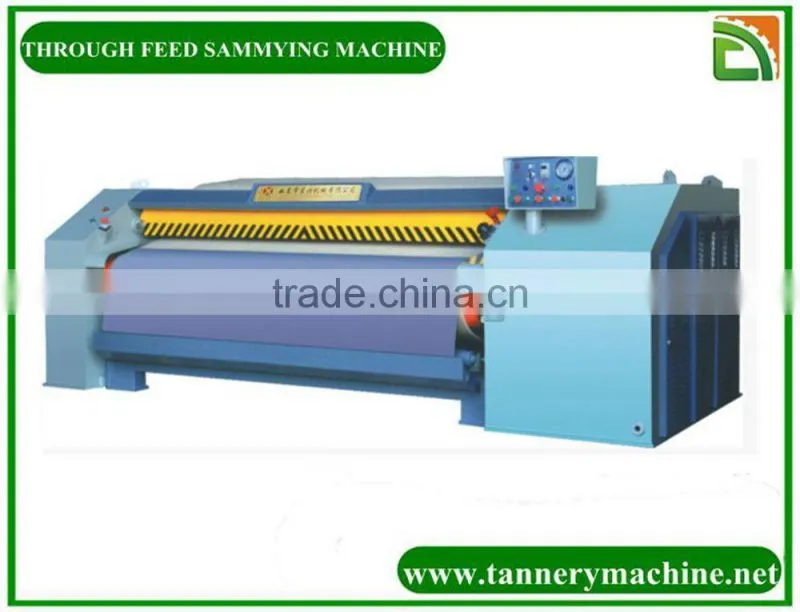 cow cattle buffalo 3 roller continues through feed leather sammying machine