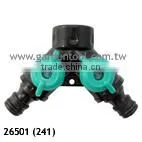 Plastic 2-Way Snap-In Garden Y Shut-Off Valve