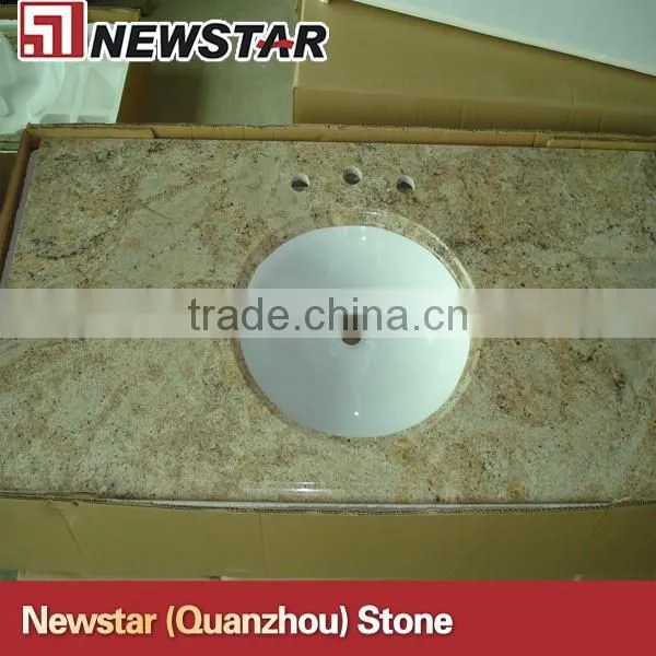 Natural stone granite vanity tops with undermount sink
