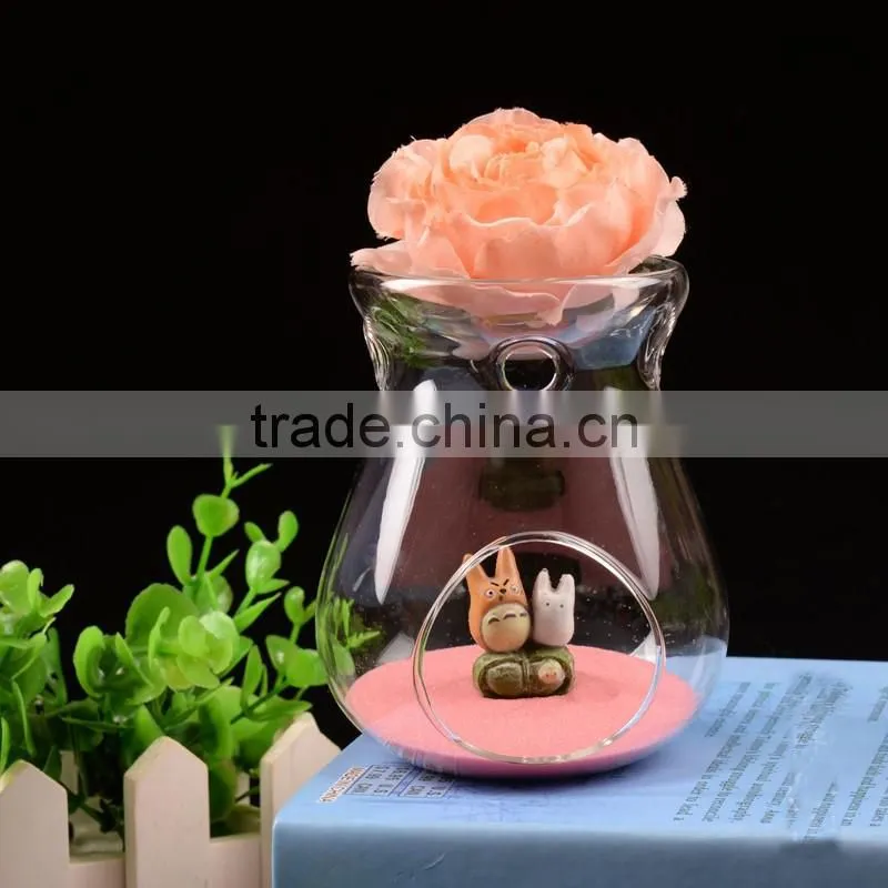 Unique small handblown glass candle jars for scented candle