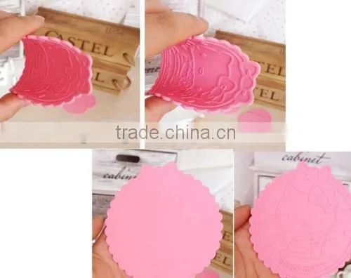 hello kitty silicone coaster, coffee cup mat,waterproot Tea Coster