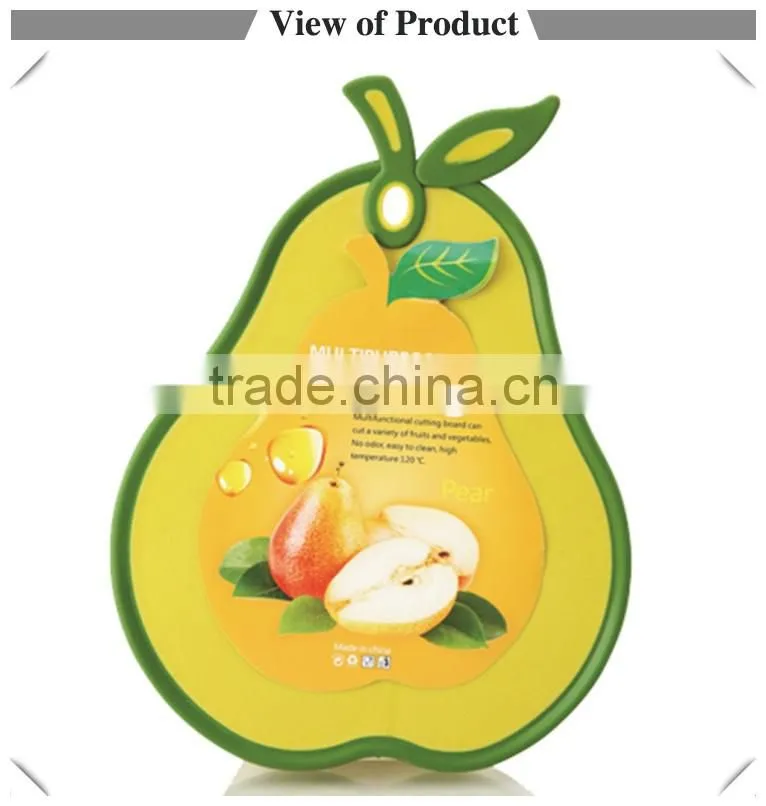 New design food grade pear shape pp plastic cutting board with competitive price for sale