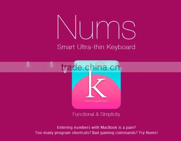 Ultra-Thin Smart Number Keypad For Macbook, Intelligent Touch Glass Keyboard, Thin Small Transparent Calulator Numberpad