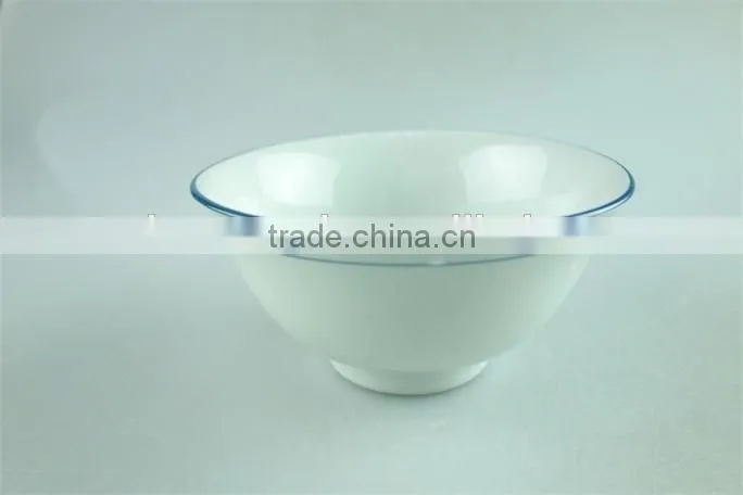 5pcs white porcelain dinner set with green rim stock,dinnerware sets