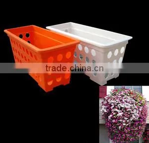 White Rectangular Garden Plastic Pots for Balcony Decoration SL-X109 box planter