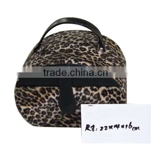 Portable Leopard Print Handle Wholesale Jewelry Case