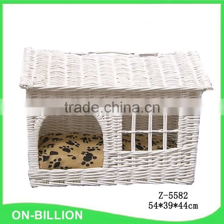 White willow woven wicker baskets for dog
