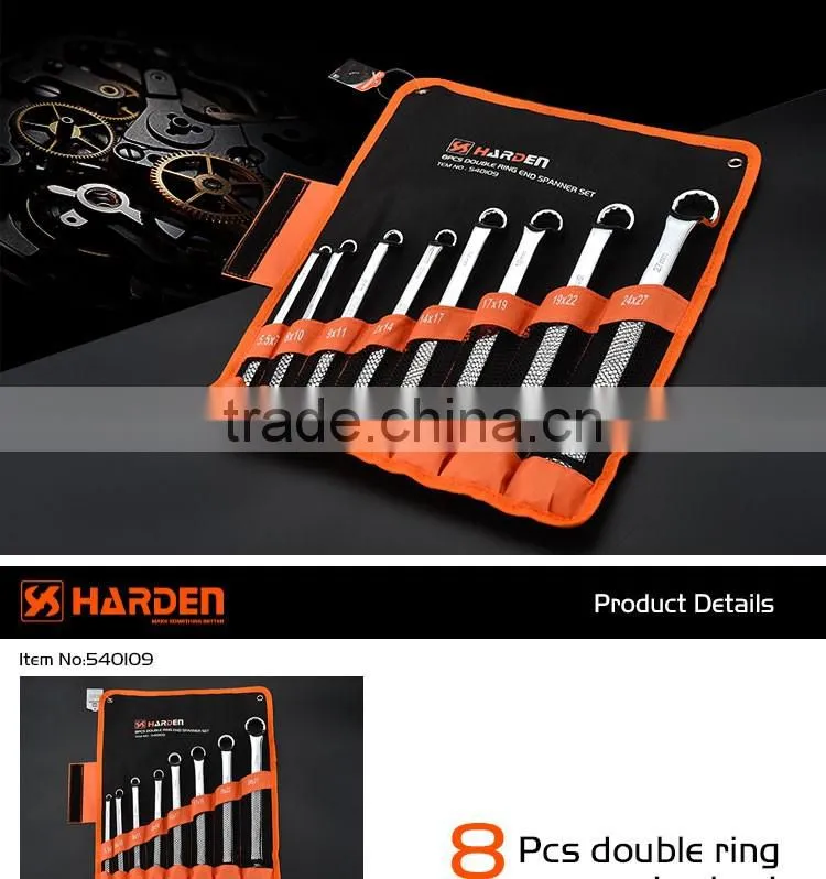 8pcs ring spanner handle tools high quanlity Harden spanner wrench