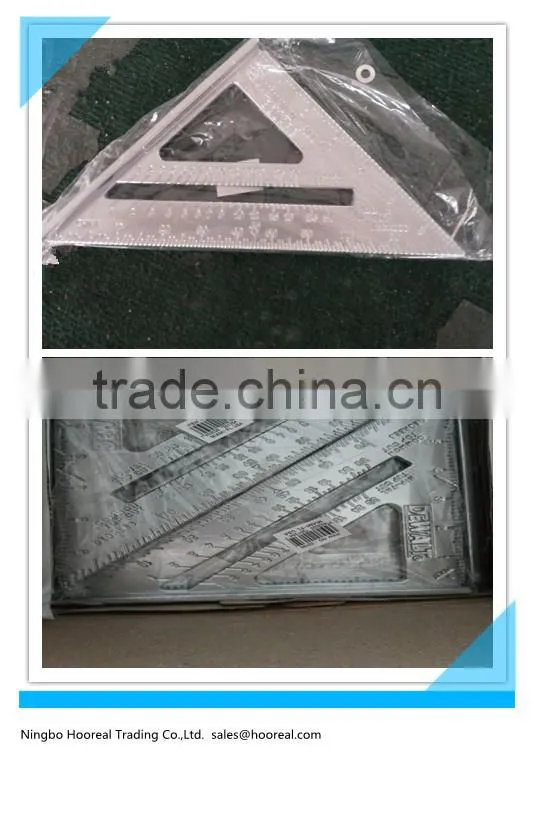 Aluminum Alloy Speed Square 7" Combination Carpenter's Protractor Miter Framing Triangle Ruler/Speed Square