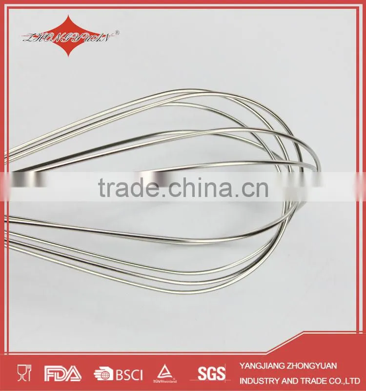 10" rotating stainless steel manual wire egg beater kitchen whisk