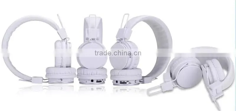 Good quality FM radio wireless sports headphone sexy girl pink bluetooth earphone