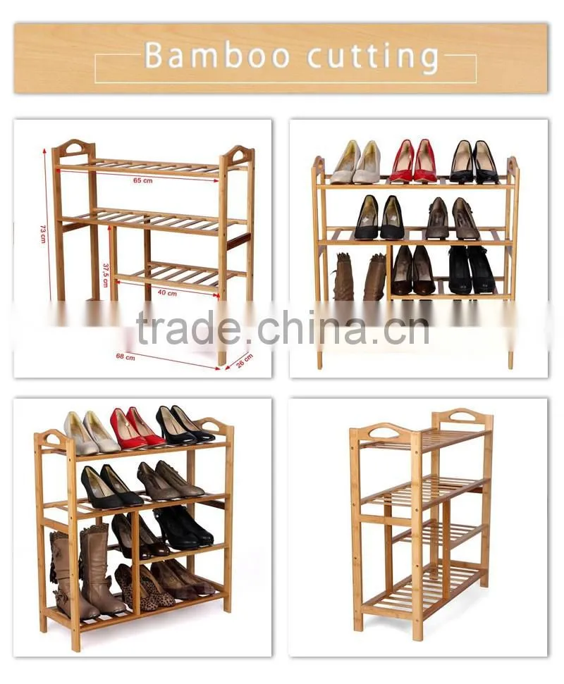 Low price guaranteed quality bamboo shoe rack