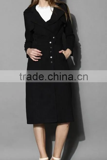 Multi-way wear Coat and Skirt Set in Red,women removable dress Coat,women knee length fitted long Coat