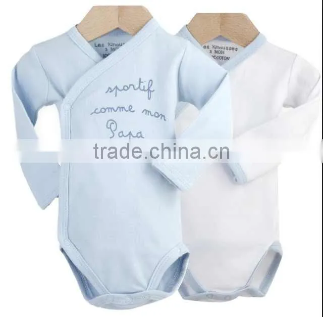 100% cotton baby clothes with different color and designs