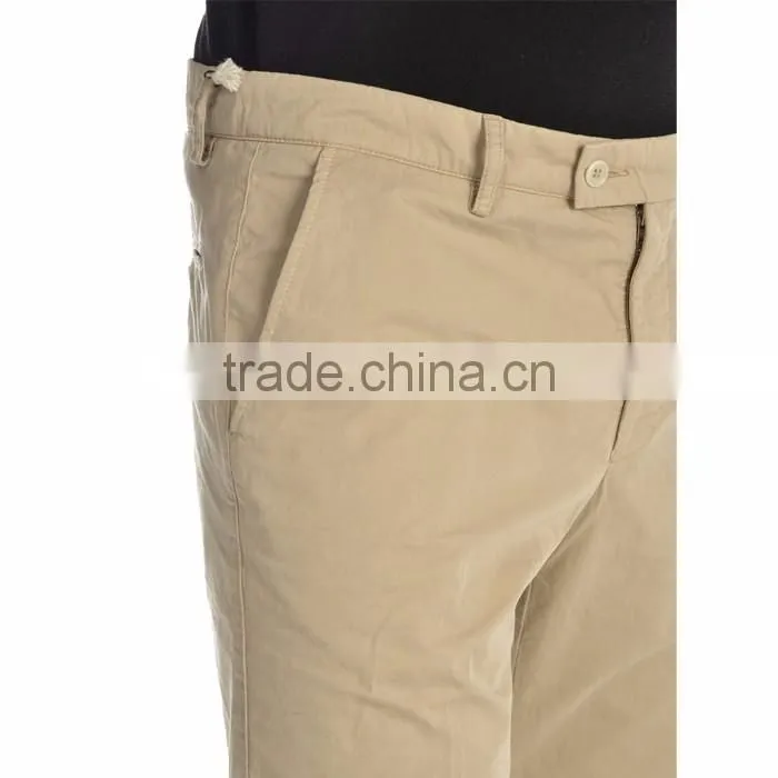 Pants Trouser Custom Mens Beige Cotton Casual Shorts