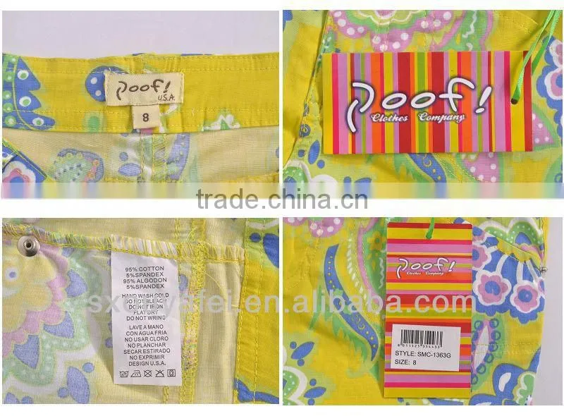 stock printed shorts kids custom printed shorts summer shorts