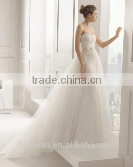 pink lace backless A-line crochet wedding dress