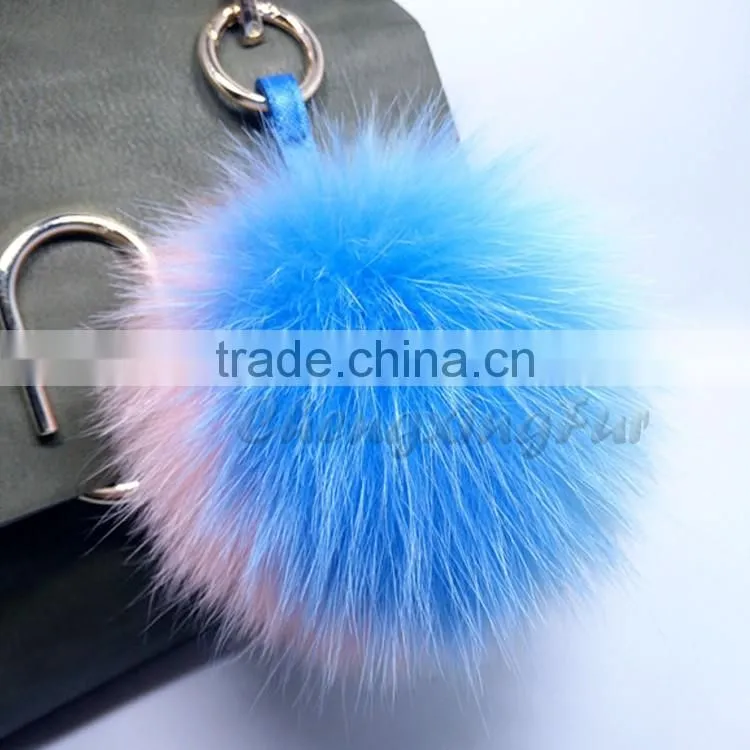 CX-R-55 Best Selling Wholesale Fashion Pendant Cute Fox Fur Ball Bag Charm