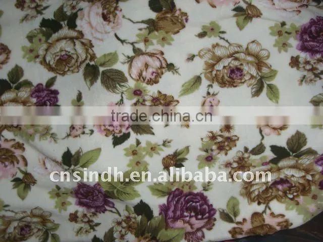 flower printed coral fleece blanket