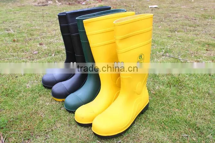 yellow pvc boots