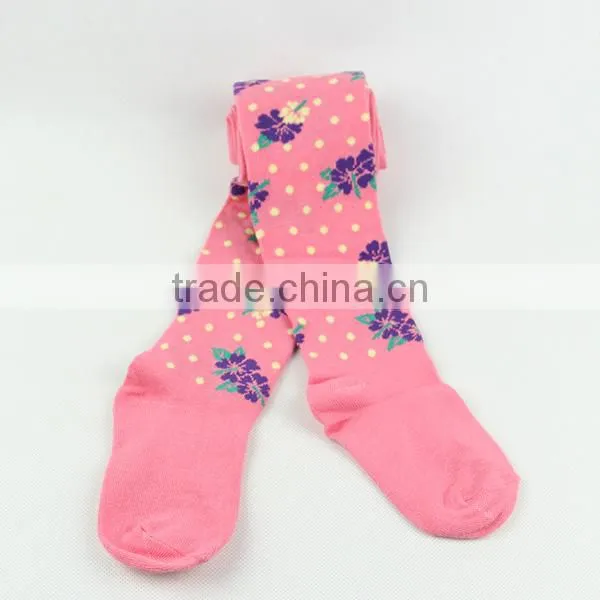 Beautiful childrens tights with nice flowers