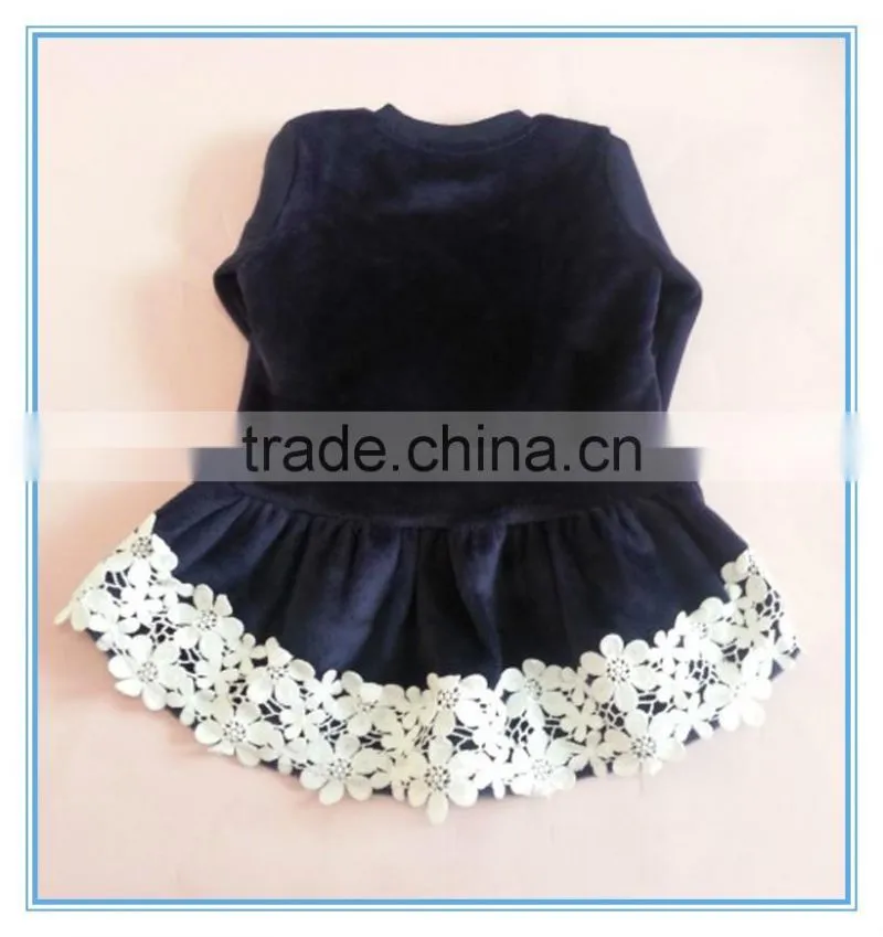 Fancy chldren girls autumn and winter dresses girls long-sleeved dress party dresses