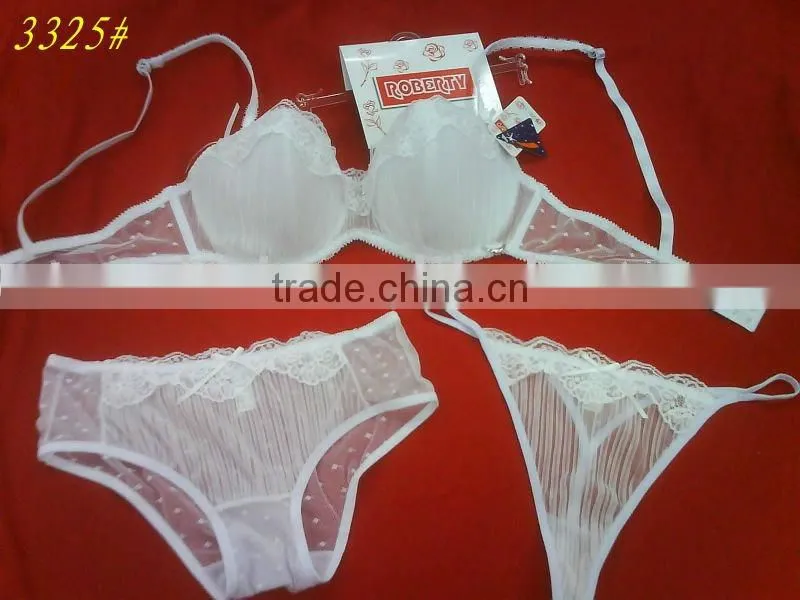 fancy bra and panties transparent white lace panty set