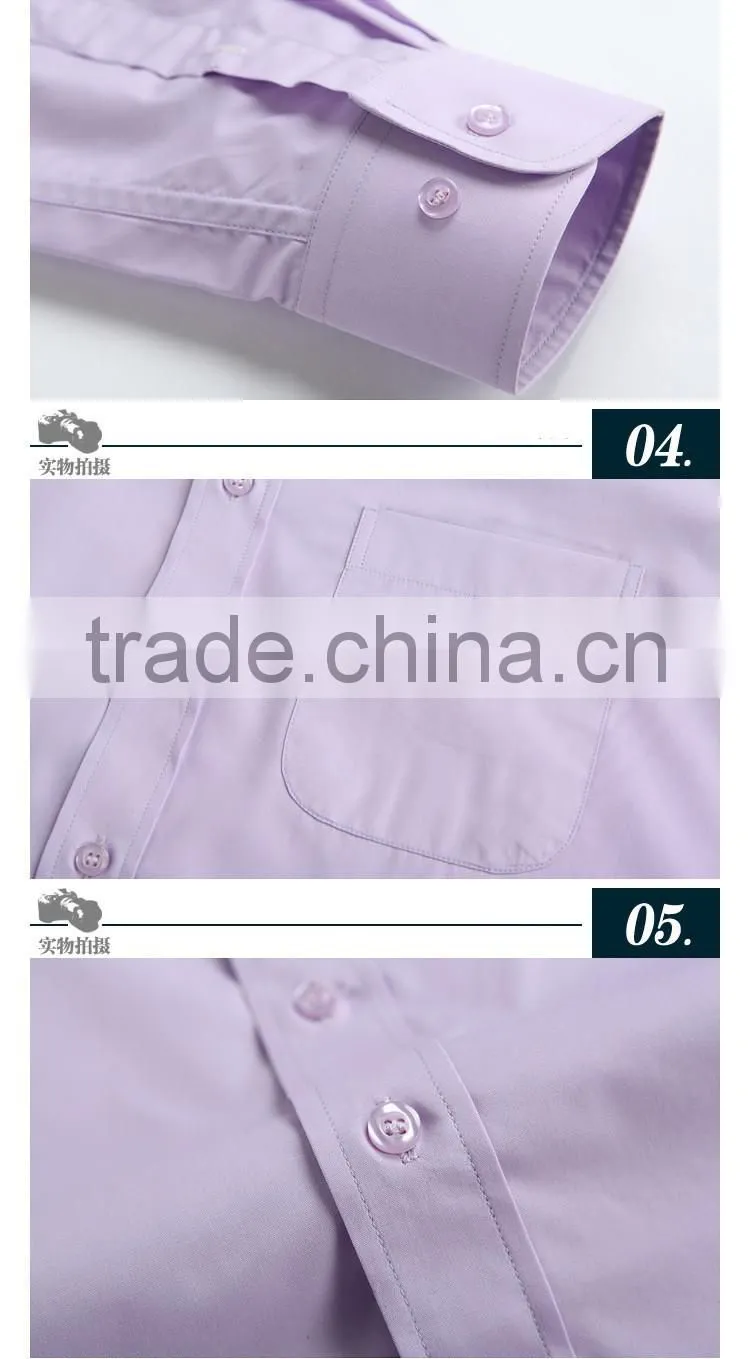Customise high quality classic italian solid color dress uniform beautiful men's shirt