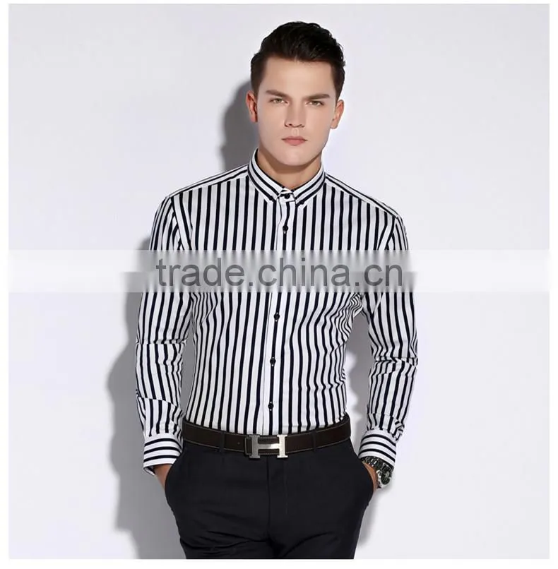 Alibaba China supplier customise classic men's formal striped shirt in bulk