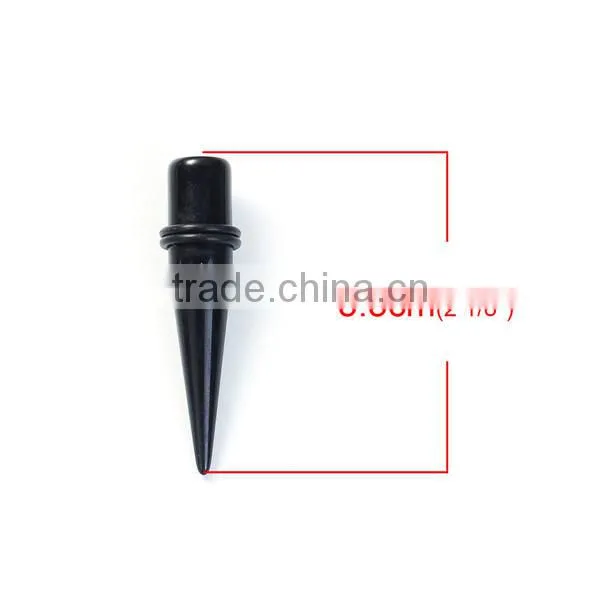 8mm Acrylic Ear Stretcher Expander Tapers Black Fancy Ear Plugs