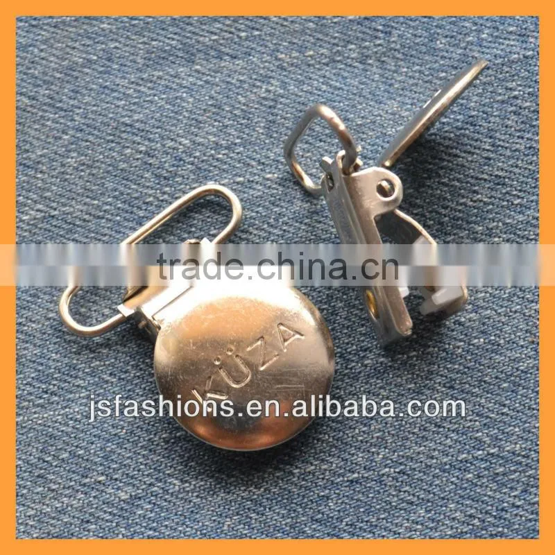 Round shape metal suspender clip