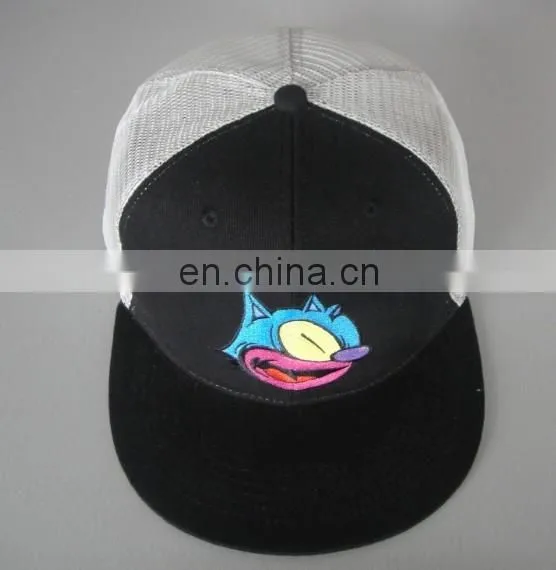 Houndstooth Chidori Trucker Hat Mesh Backed Baseball Cap White