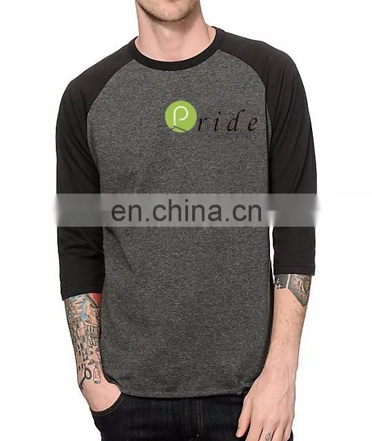 Unisex Adult Color Combination Custom Printing Baseball T-shirt-customise long sleeve t-shirt- casual wear t-shirt