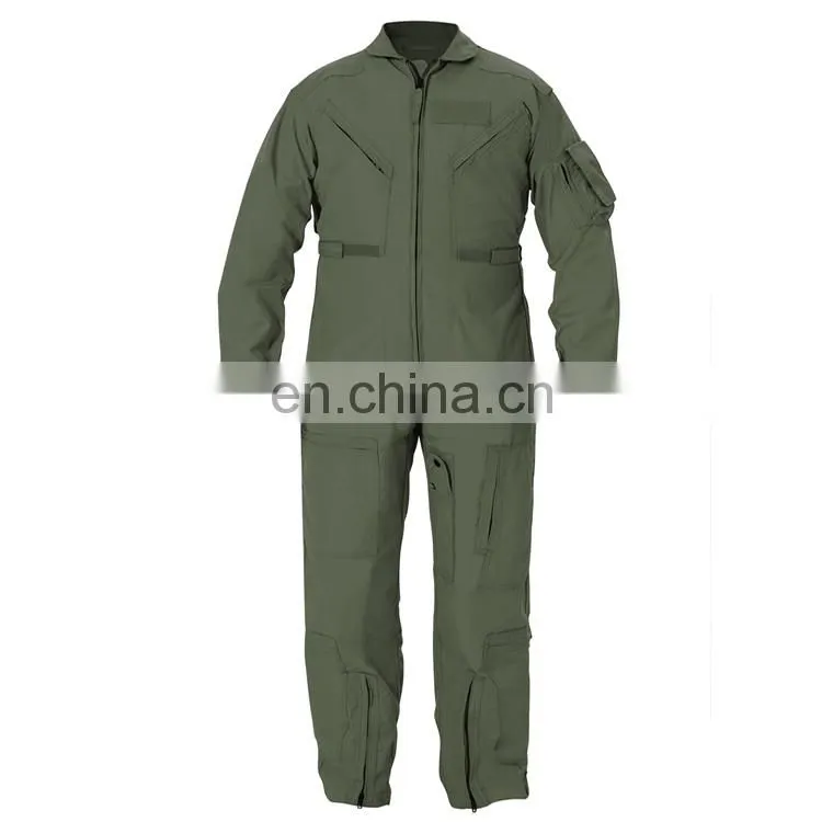 China factory OEM safety Aramid flame retardant airline pilot uniform workwear coverall for flying suit