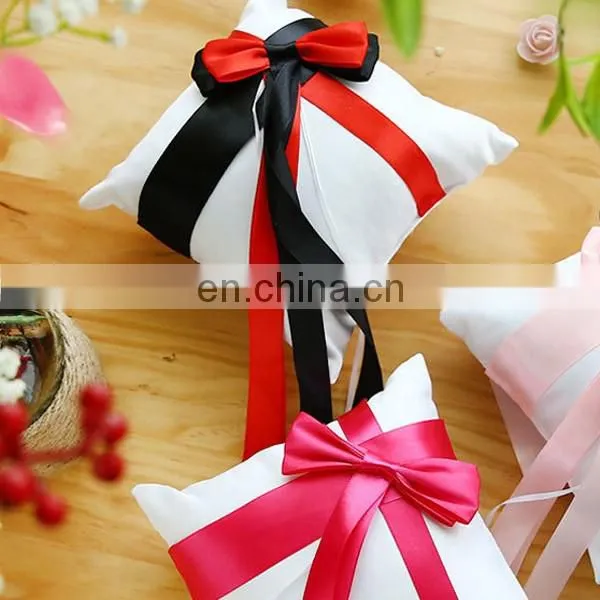 2016 New Western Style Big Bow with Ribbon Wedding Properties Bride Ring Pillow