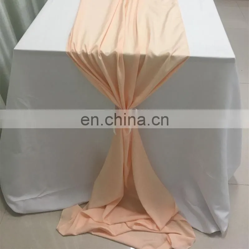 TR041#96 blue crepe de chine custom table runners for christmas