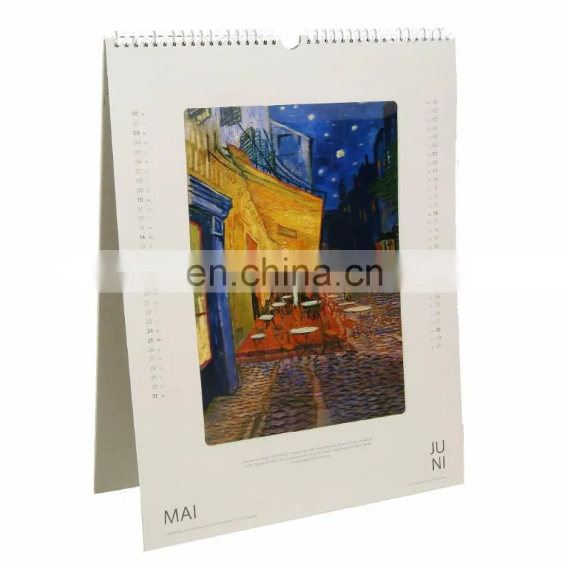 Cheap 3D Lenticular 2018 Design Table Desk Wall Perpetual Advent Calendar Printing Custom