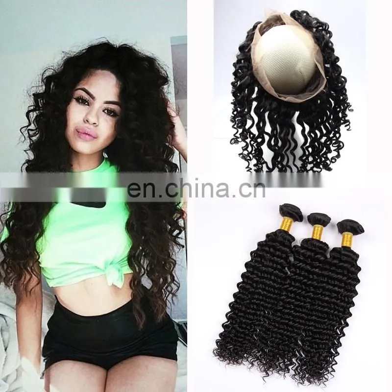 wholesale virgin hair vendors lace frontal with 360 lace band virgin human hair pre plucked 360 Lace Frontal Closure