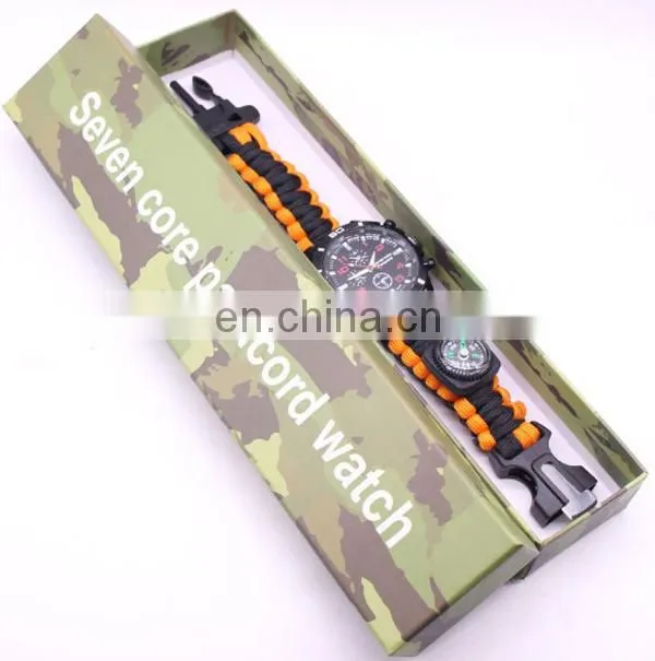China factory paracord watch survival watch multifunctional sport watch