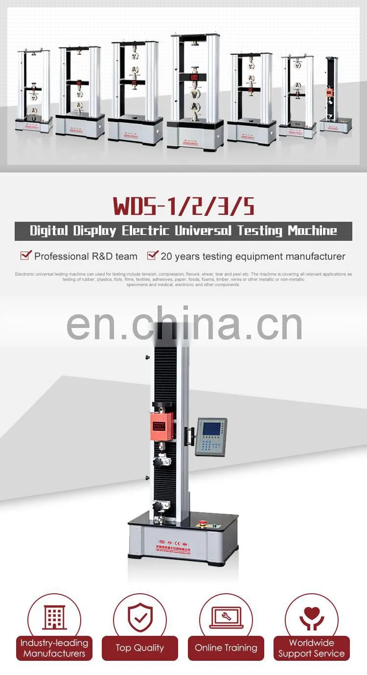 200N-5000N 5kn Universal Testing Machine Plastic Polymers Materials Tensile Testing Machine