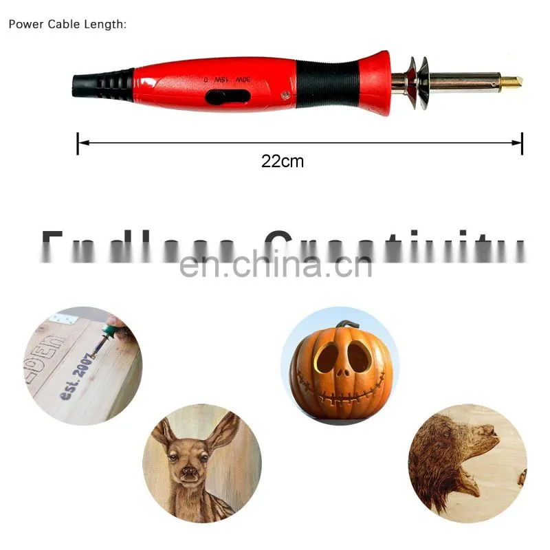 0-15w-30w Wood and Leather Pyrography Pen wood burning kit
