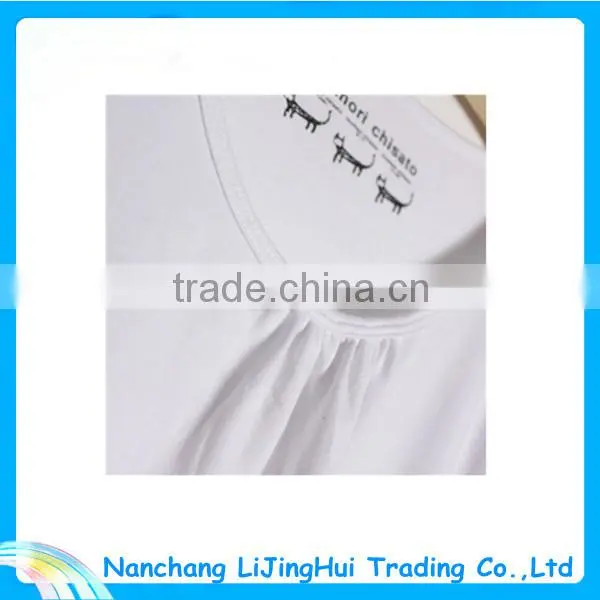 hottsale high quality fashion cotton puff sleeve t shirt