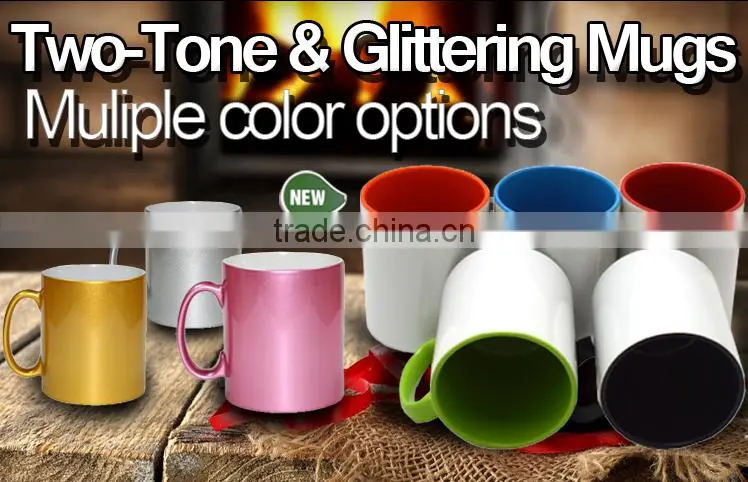 Manufacturer Wholesale 11oz Top Grade Inner Colourful Ceramic Sublimation Mug