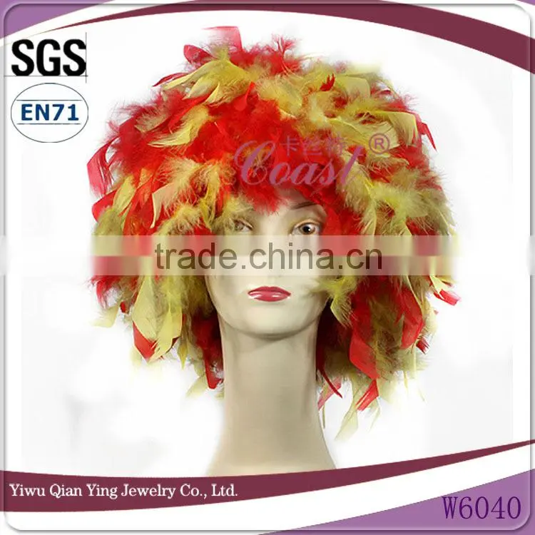 world cup fans necceary product football sports fans feather wig cap