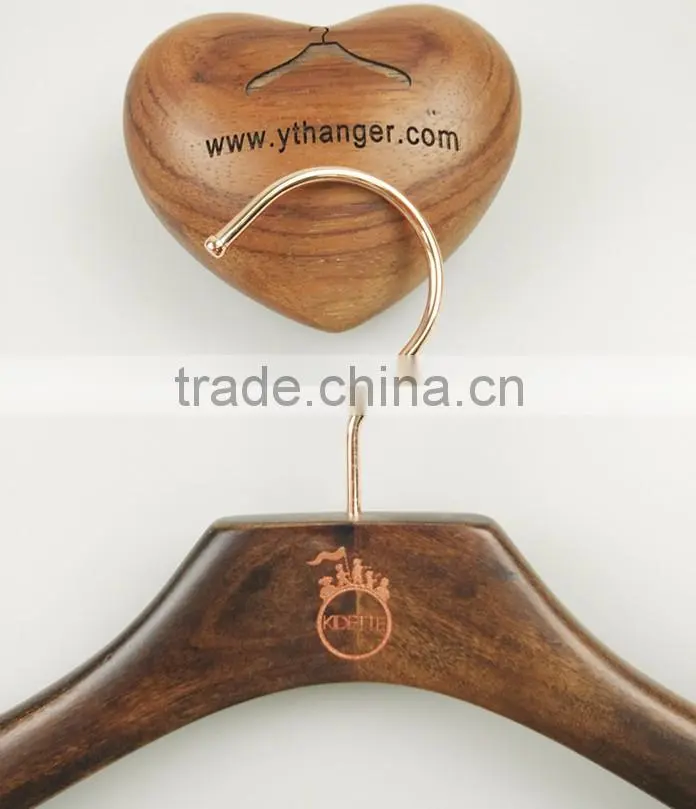 High quality infant children wooden clothes hanger cute baby wooden hanger with trousers hanger