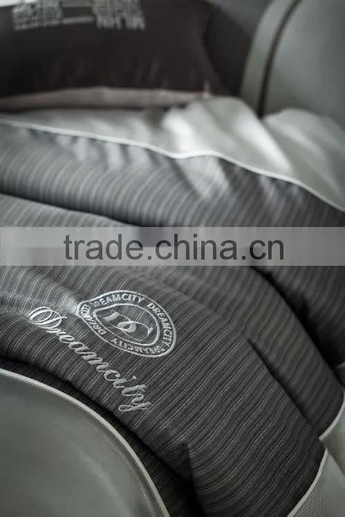 Luxury satin bedding set commercial cotton sheet sets grey and silver king size comforter sets
