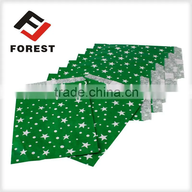 Custom christmas candy gift kraft food paper bag V bottom paper bag