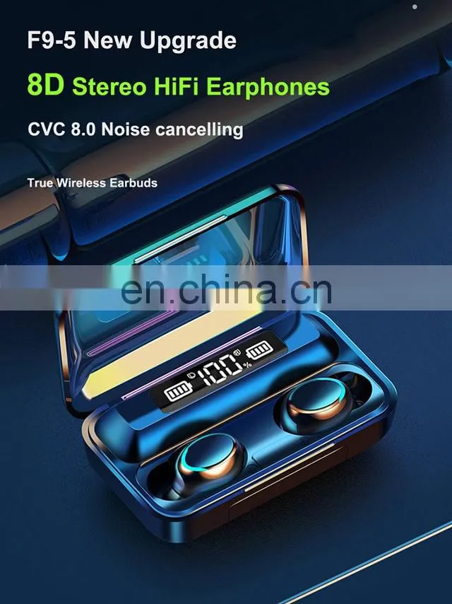 2020 Hot Selling True BT 5.0 Wireless F9 Airbuds