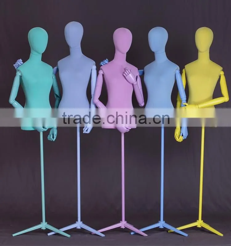 colorful fiberglass female torso mannequin